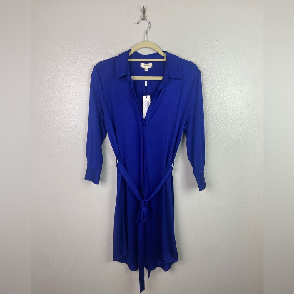 NWT L’AGENCE | Cobalt Blue Addison Shirt Dress XS